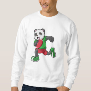 Panda at Football with Equipment Sweatshirt