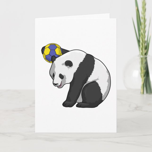 Panda at Handball Sports Card (Front)