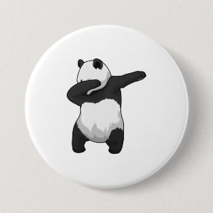 Panda at Hip Hop Dance Dab 3 Inch Round Button