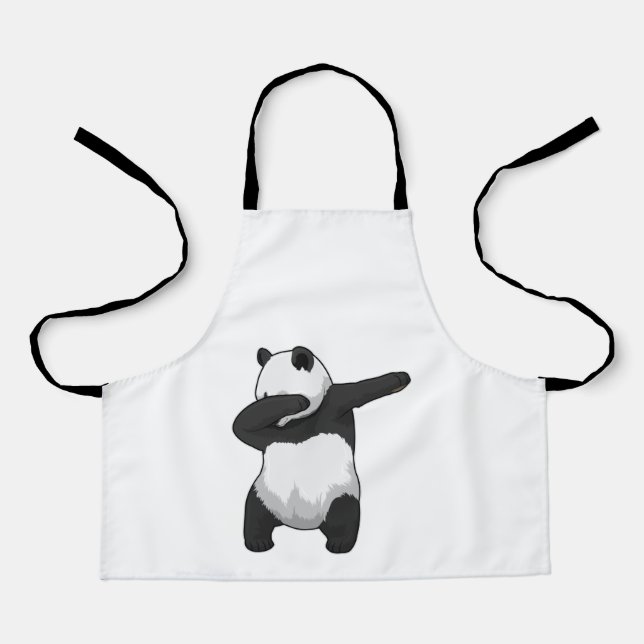Panda at Hip Hop Dance Dab Apron (Front)