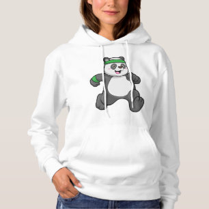 Panda at Jogging with Headband Hoodie