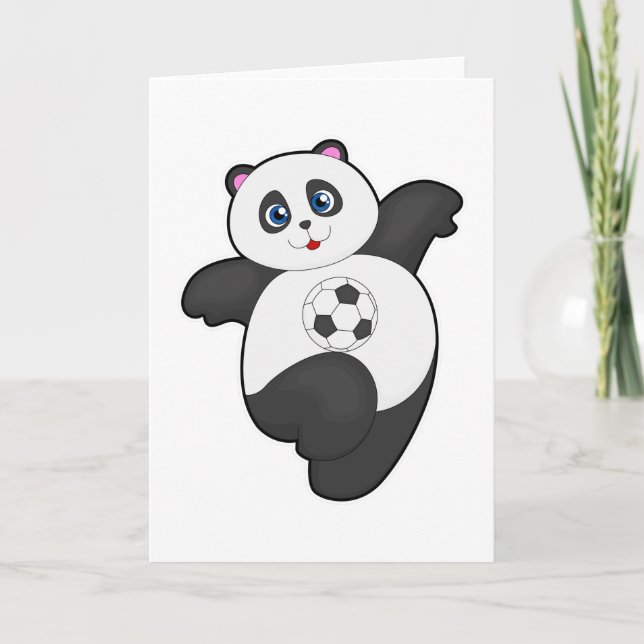 Panda at Soccer Sports Card (Front)