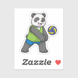 Panda at Sports with Volleyball
