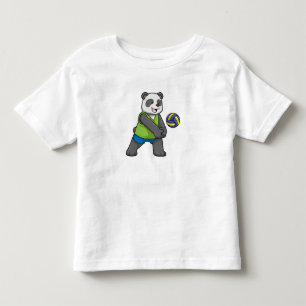 Panda at Sports with Volleyball Toddler T-shirt