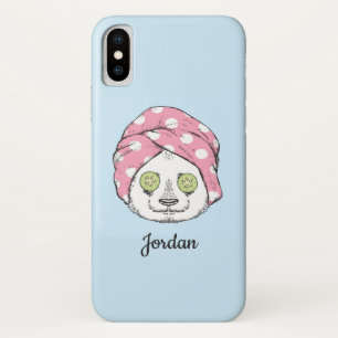 Panda At The Spa   Add Your Name Case-Mate iPhone Case