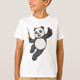 Panda at Vaccination with Syringe T-Shirt