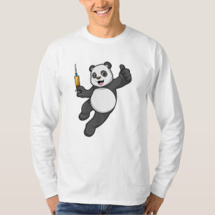 Panda at Vaccination with Syringe T-Shirt