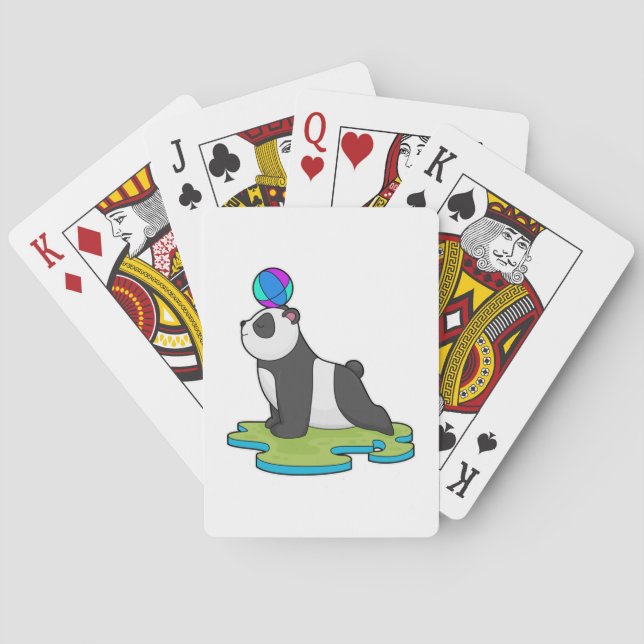 Panda at Yoga Fitness Playing Cards (Back)