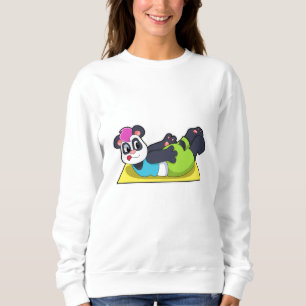 Panda at Yoga on Yoga mat Sweatshirt