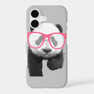 Panda avec le téléphone drôle mignon 7 en verre