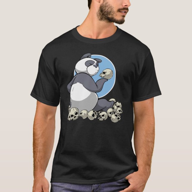 Panda avec T-shirt Skulls (Devant)
