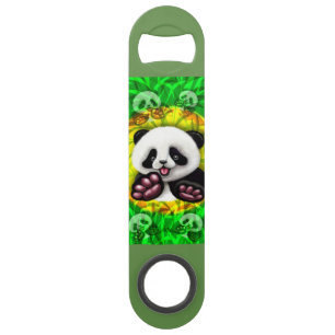 Panda Baby Bear Cute and Happy Bar Key