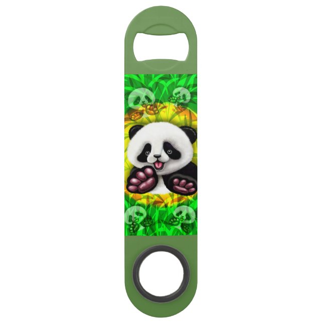 Panda Baby Bear Cute and Happy Bar Key (Front)