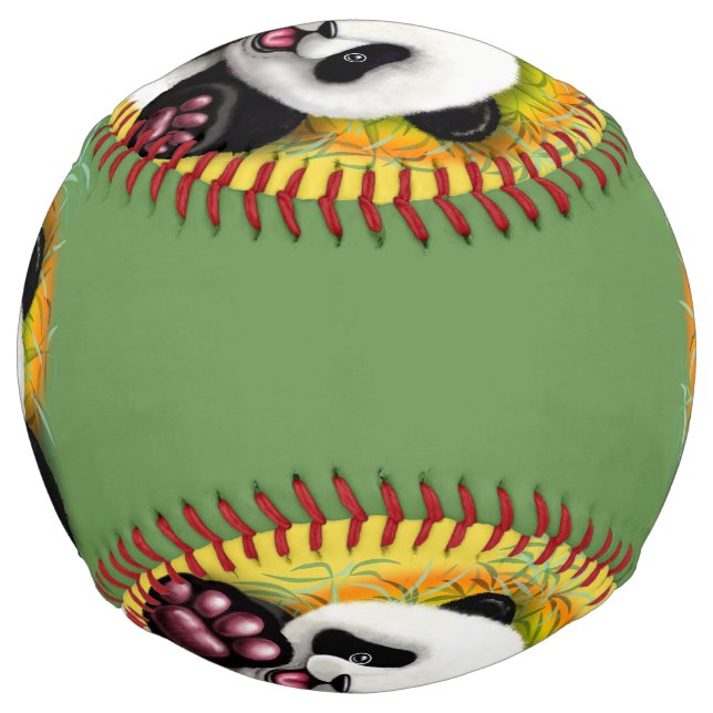 Panda Baby Bear Cute and Happy Softball (Front)