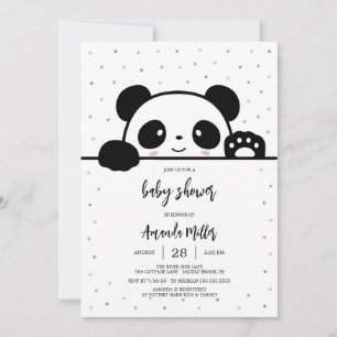 Panda Baby Shower Invitation