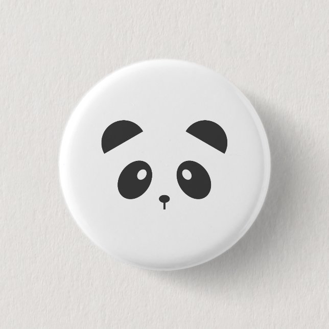 Panda badge 1 inch round button (Front)