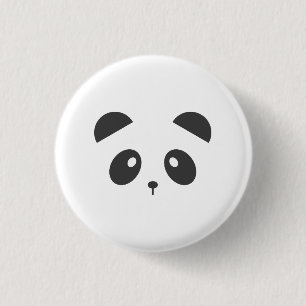 Panda badge 1 inch round button