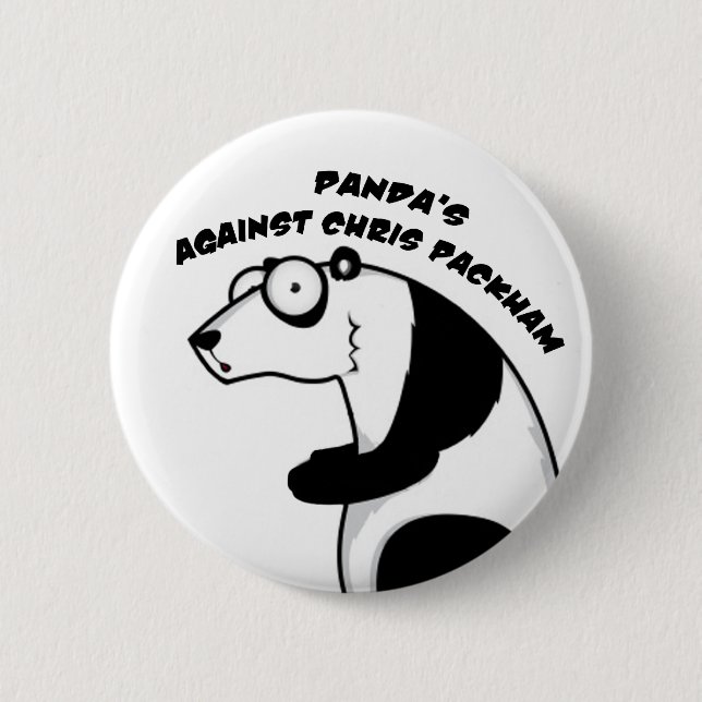 Panda Badge 2 Inch Round Button (Front)