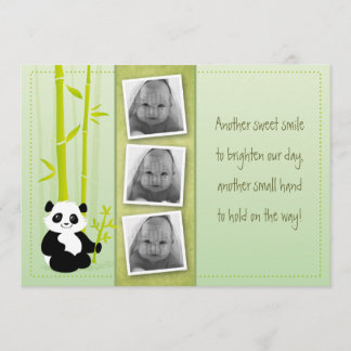 Panda bamboo -  Birth announcement card