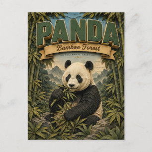 Panda Bamboo Forest POPCUT Postcard