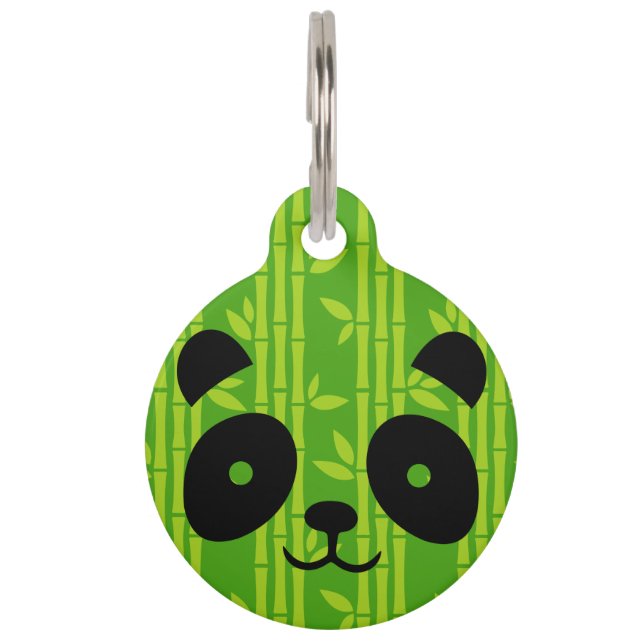panda bamboo pet tag (Front)
