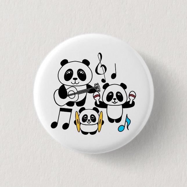 Panda Band - 1000Pandas by Amanda Roos 1 Inch Round Button (Front)