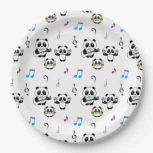 Panda Band - 1000Pandas by Amanda Roos Paper Plate