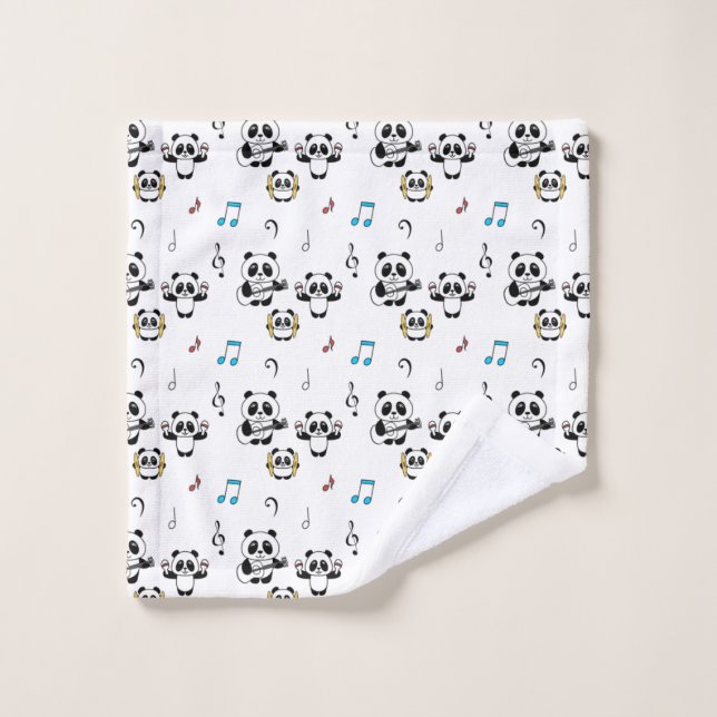 Panda Band - 1000Pandas by Amanda Roos Wash Cloth (Wash Cloth)