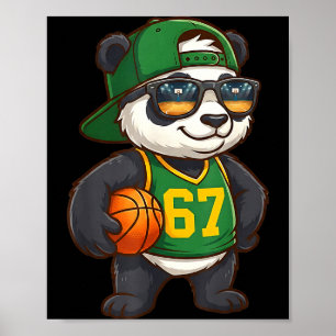 Panda Basketball 67 Gen Alpha Slang Srts Men Boys  Poster