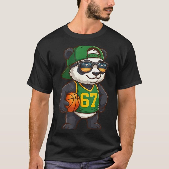 Panda Basketball 67 Gen Alpha Slang Srts Men Boys  T-Shirt (Front)