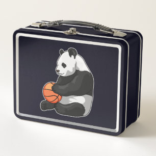 Panda Basketball player Basketball Metal Lunch Box