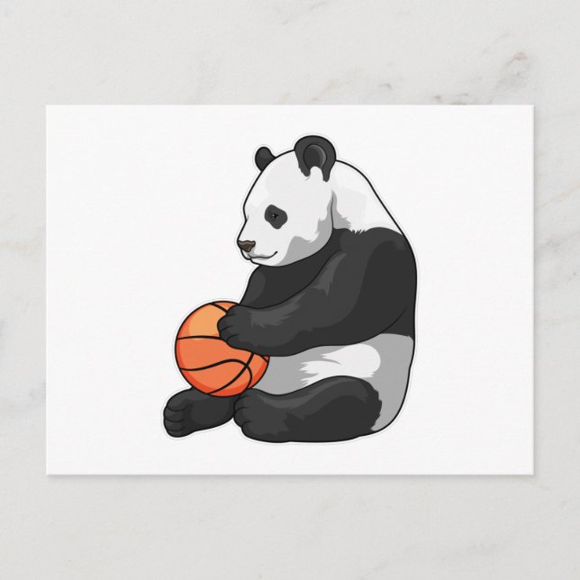 Panda Basketball player Basketball Postcard (Front)