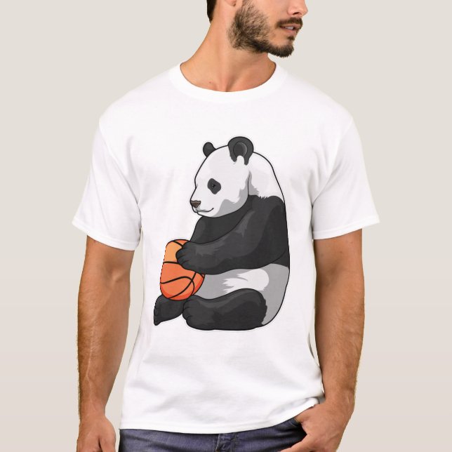 Panda Basketball player Basketball T-Shirt (Front)