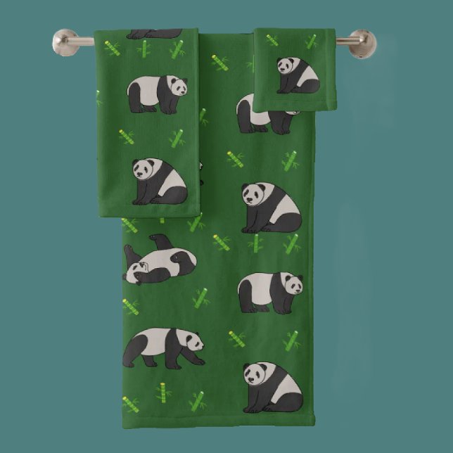 Panda Bath Towel Set (Creator Uploaded)