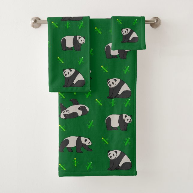 Panda Bath Towel Set (Insitu)