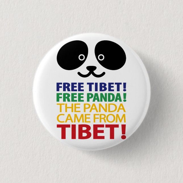 PANDA BEAR 1 INCH ROUND BUTTON (Front)