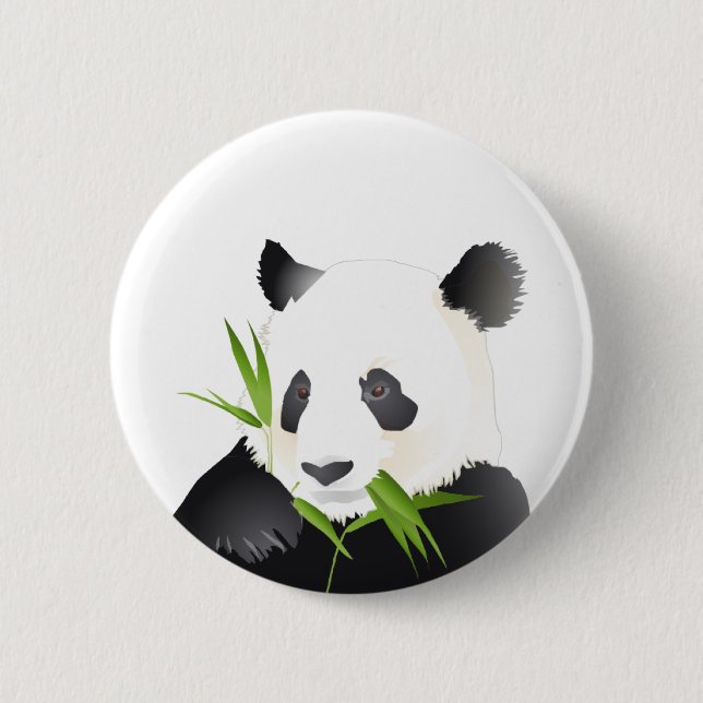 Panda Bear 2 Inch Round Button (Front)
