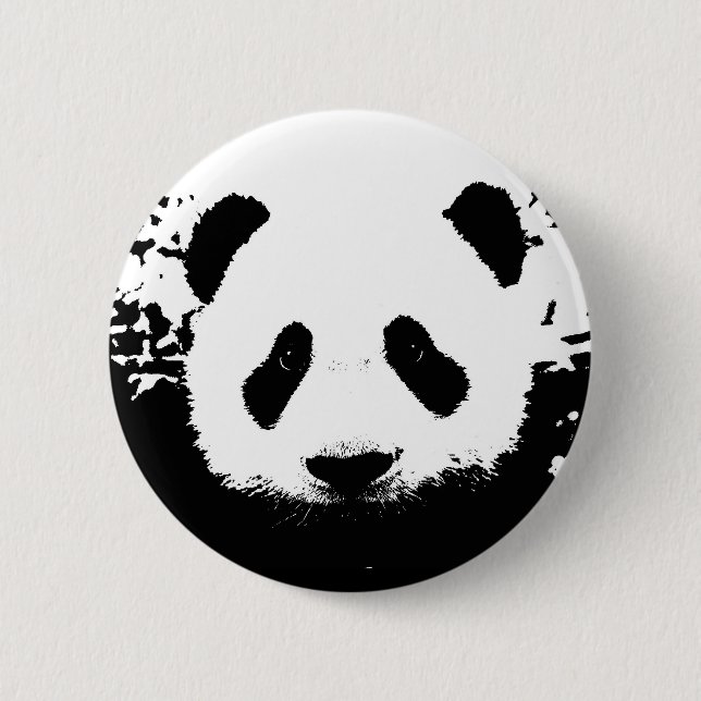 Panda Bear 2 Inch Round Button (Front)