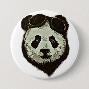 Panda Bear 3 Inch Round Button