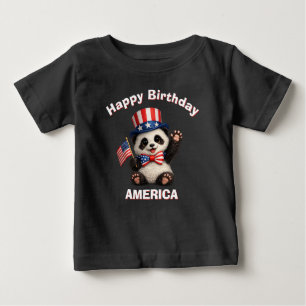 Panda Bear (5j) Patriotic Kid T-Shirt