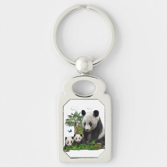 Panda bear art keychain (Front)