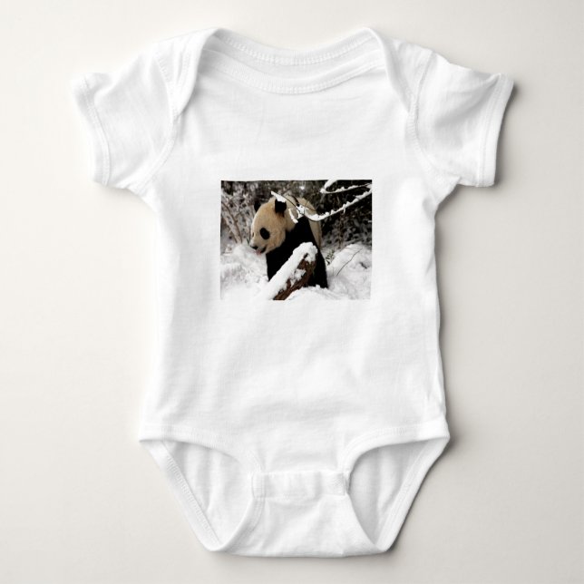 Panda Bear Baby Bodysuit (Front)