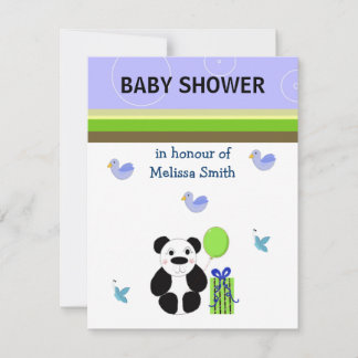 Panda Bear Baby Shower Invitation