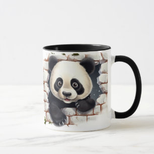 panda bear background mug