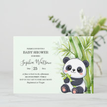 Panda Bear Bamboo Baby Shower