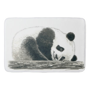 Panda bear bath mat