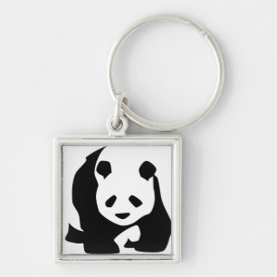 panda bear bears custom personalize Anniversaries Keychain
