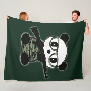 Panda Bear Blanket - Military Panda Bear Themed