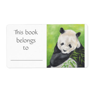 Panda Bear book label