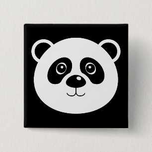 Panda Bear Bouton Badge Pin